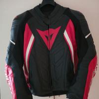 Giacca moto pelle Dainese Avro D1 nero rosso bianc
