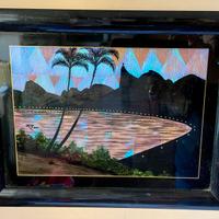 Quadro vintage con ali di  farfalle anni 50