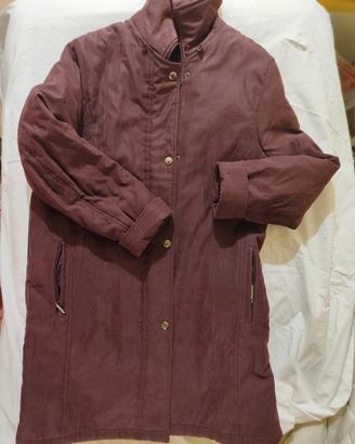cappotto lungo viola donna vintage nuovo 