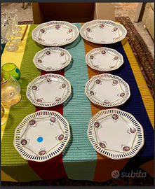 RAROservizioPIATTIdolcePORCELLANAtraforataXXsecolo