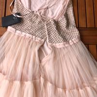Vestito rosa tulle paillettes