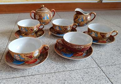 set da tè di porcellana satsuma vintage