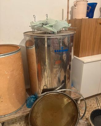 Bidone olio in acciaio