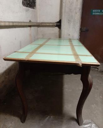 Set Pranzo Vintage Anni 50 - Tavolo Vetro Verde