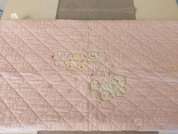 Trapunta lettino bebè cotone rosa 130x110