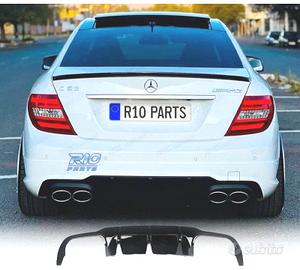 DIFFUSORE MERCEDES CLASSE C W204 LOOK AMG C63 NERO