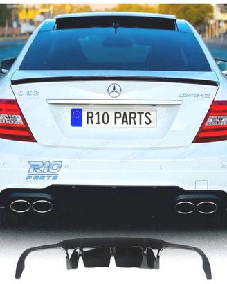 DIFFUSORE MERCEDES CLASSE C W204 LOOK AMG C63 NERO