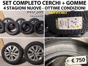 4 Cerchi in Lega Originali Peugeot + gomme