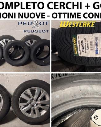 4 Cerchi in Lega Originali Peugeot + gomme