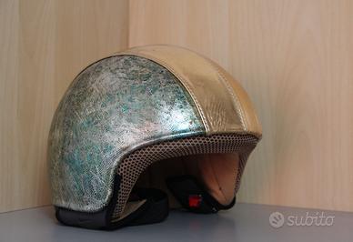 Casco moto vera pelle made in Italy