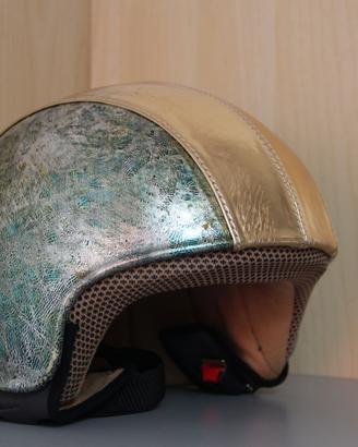 Casco moto vera pelle made in Italy