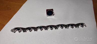 Set Parure Vintage Anello e Bracciale Geometrico 