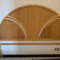 Testiera letto bambu e rattan