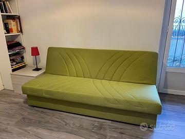 Divano letto singolo colore verde mela