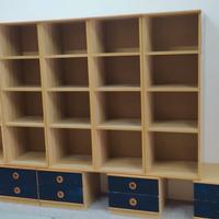 Mobili componibili con cassetti legno frassino