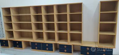 Mobili componibili con cassetti legno frassino