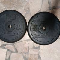 DISCHI  PESI PALESTRA GOMMATI 20KG foro 28mm