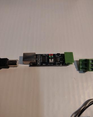 Modulo convertitore Usb a RS485 terminali a vite