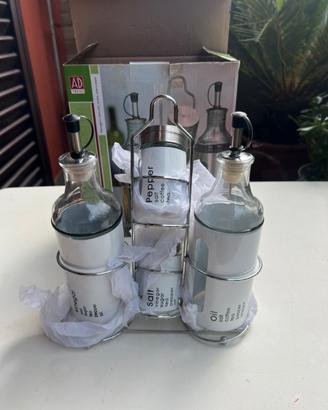 Set oliera aceto sale e pepe AD Trend nuovo