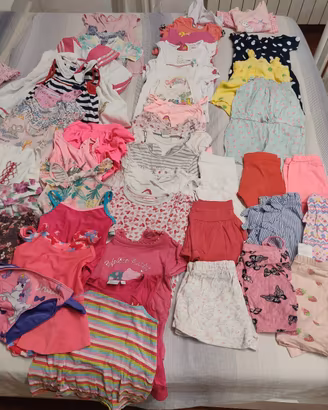 lotto vestiti bambina estivi 18/24 mesi