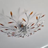 Lampadario plafoniere soffitto cristalli petali