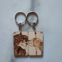 portachiavi coppia san valentino re leone idea