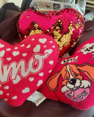 3 Peluche Cuore Amore