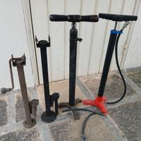 Pompa biciletta e 2 cric vintage anni 50 60