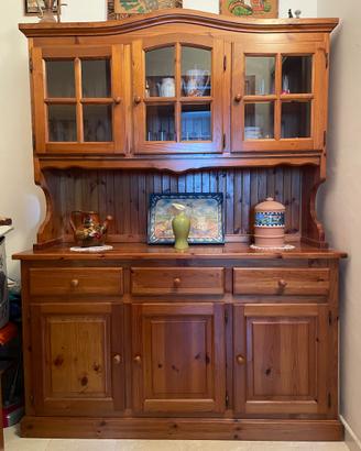 Credenza Cristalliera rustica 3 ante