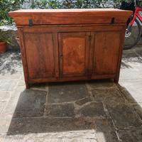 madia antica in legno di castagno