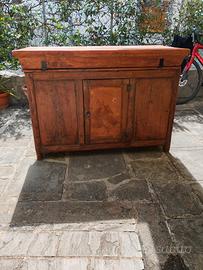 madia antica in legno di castagno