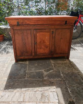 madia antica in legno di castagno