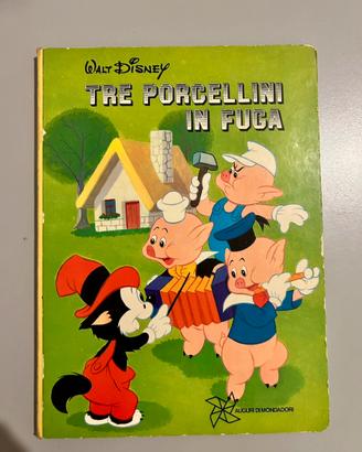 Walt Disney Tre porcellini in fuga Vintage 1972