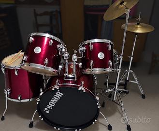 BATTERIA-Sonor  507 wine red-batteria acustica