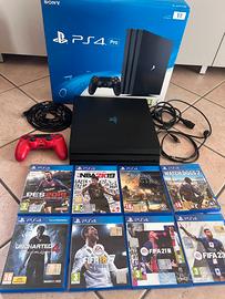 PS4 Pro 1TB + Controller + 8 Giochi + Scatola Orig