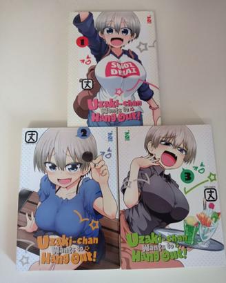 Manga Uzaki-Chan Wants to Hang Out! volumi 1 2 3