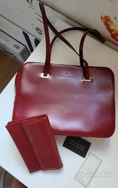 Borsa+portafoglio Trussardi rosso con certificato 