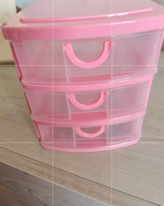Mini cassettiera rosa