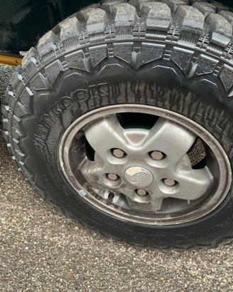 8 RUOTE COMPLETE LAND ROVER DISCO 1 invern. + M/T