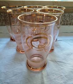 bicchieri vetro di murano anni 50