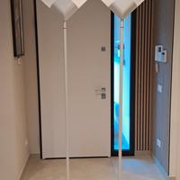 coppia piantane / lampade bianco perlato