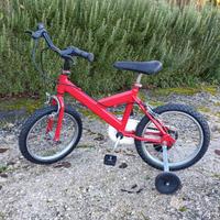 bicicletta 14 bambini rossa
