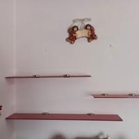 Mensole in vetro rosse