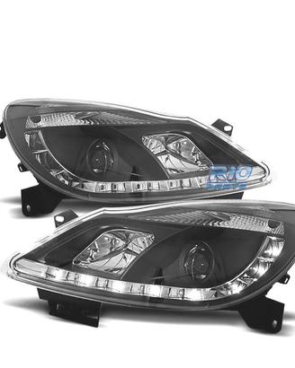 FARI OPEL CORSA D 06-10 LUCE DIURNA FONDO NERO