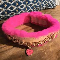 Collare cane foderato in ecopelliccia