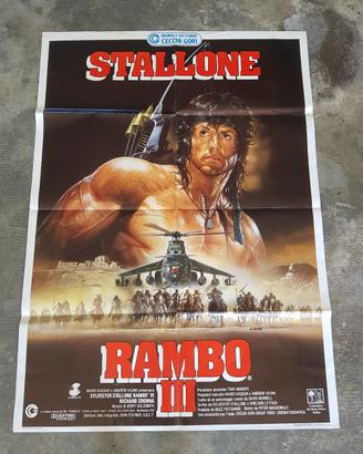 Poster originale Rambo III silvestre Stallone 