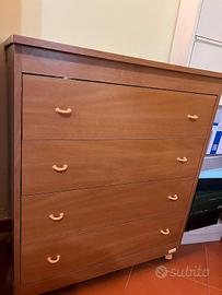 Cassettiera/Fasciatoio moderno in legno laminato