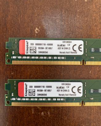 Memoria RAM Kingston DDR3 8 Gb 2x4Gb