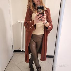 Cardigan oversize terra di Siena 