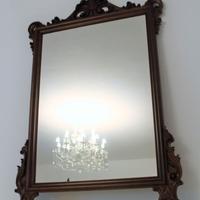 Specchio vintage legno marrone